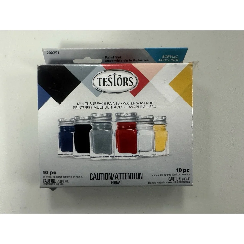 Testors 290291 Acrylic paint set - Multi Surface Paint - 10 Pc Set
